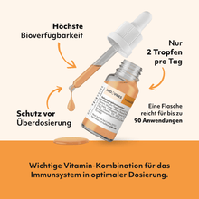 Laden Sie das Bild in den Galerie-Viewer, LipoVibes Vitamin D3 K2 Tropfen - „Sonnenvitamin“ mit wichtiger Funktion