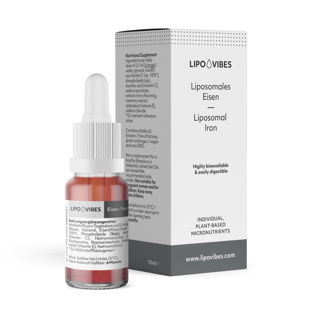 LipoVibes Iron Drops – Liposomal iron with high bioavailability