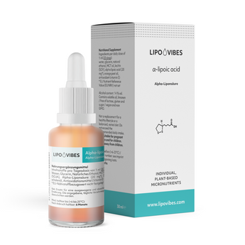LipoVibes Alpha-Liponsäure Tropfen - Fördert den Energiestoffwechsel - 30ml