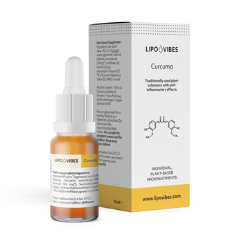 LipoVibes Curcuma Tropfen - Traditioneller Pflanzenstoff mit antientzündlichen Effekten