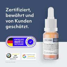 Laden Sie das Bild in den Galerie-Viewer, LipoVibes Melatonin Tropfen - natürliche Einschlafhilfe
