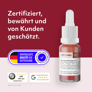 LipoVibes OPC Tropfen - natürliches Traubenkernextrakt