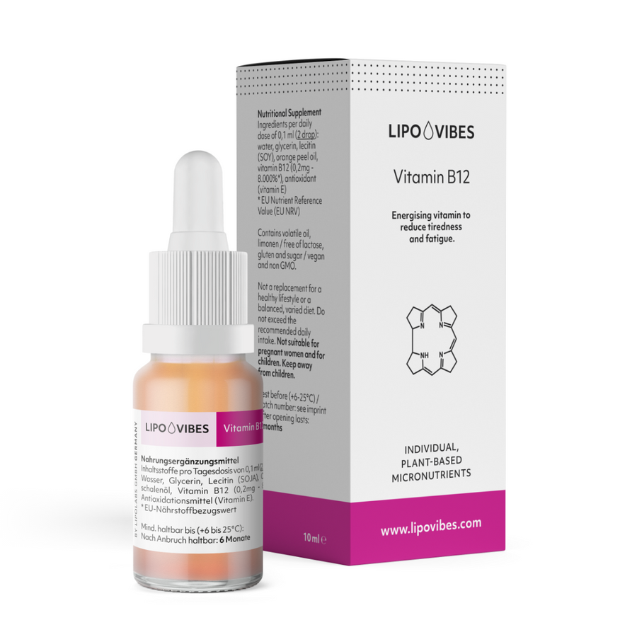 Energetisierendes Vitamin: LipoVibes Vitamin B12 Tropfen