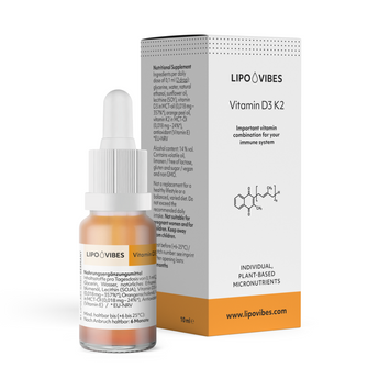 LipoVibes Vitamin D3 K2 Tropfen - „Sonnenvitamin“ mit wichtiger Funktion