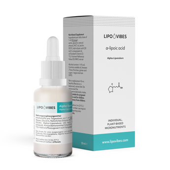 LipoVibes Alpha-Liponsäure Tropfen - Fördert den Energiestoffwechsel - 30 ml
