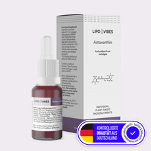 Laden Sie das Bild in den Galerie-Viewer, LipoVibes Astaxanthin Tropfen - Antioxidans aus Algen
