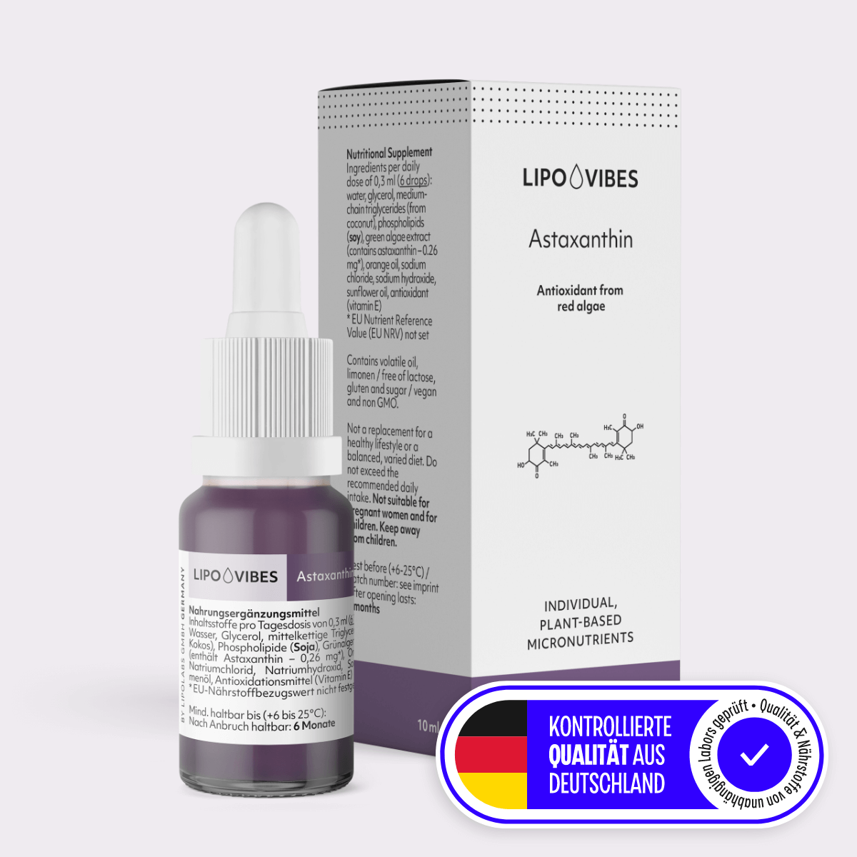 LipoVibes Astaxanthin - antioxidant from red algae