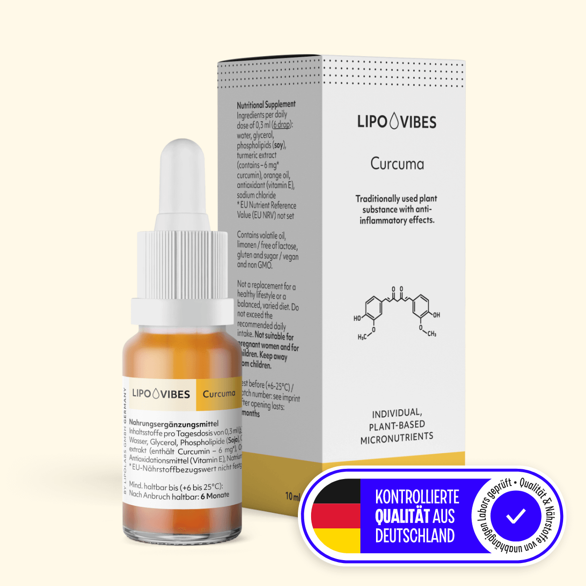 LipoVibes Curcuma - Traditional plant substance with anti-inflammatory effects