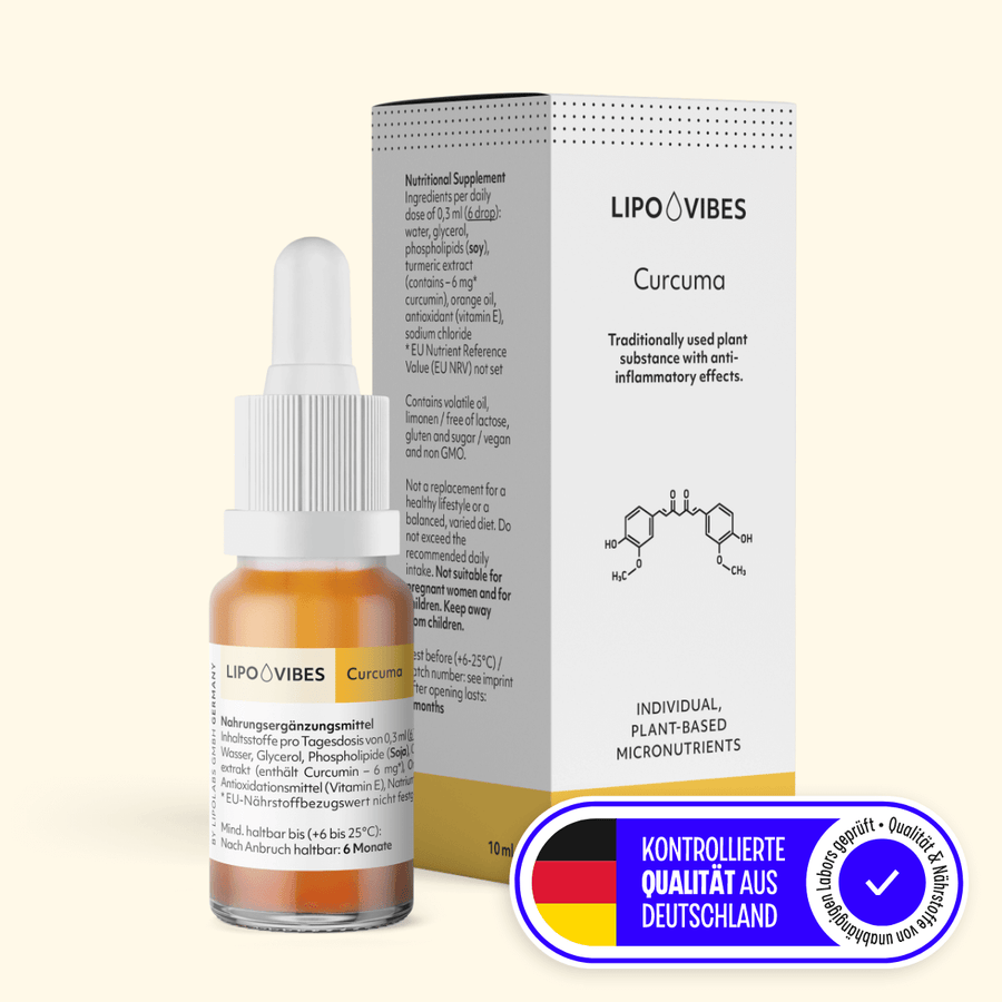 Traditional plant substance with anti-inflammatory effects: LipoVibes Curcuma