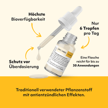 Laden Sie das Bild in den Galerie-Viewer, LipoVibes Curcuma Tropfen – Traditioneller Pflanzenstoff mit antientzündlichen Effekten
