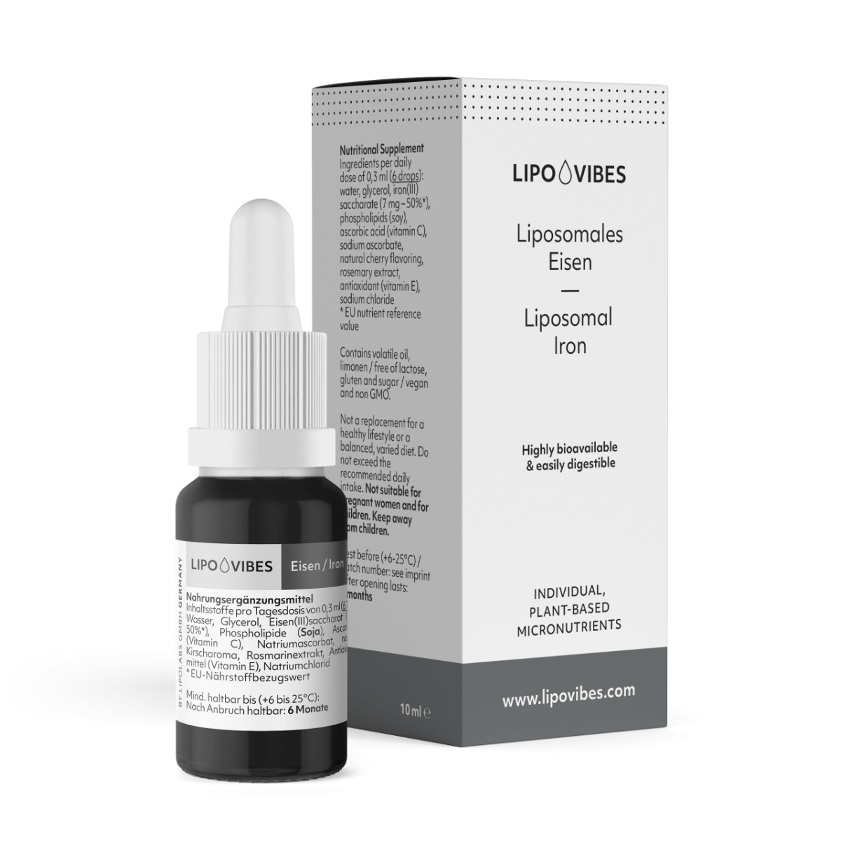 LipoVibes Eisen Tropfen – Liposomales Eisen mit hoher Bioverfügbarkeit