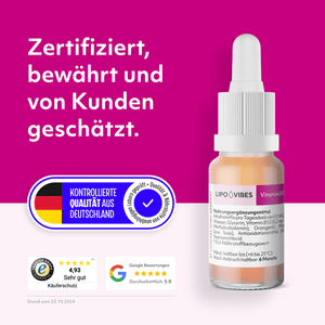 LipoVibes Vitamin B12 Drops with Methylcobalamin - Energising Vitamin