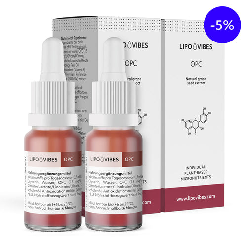 2 Flaschen liposomales LipoVibes OPC in 10 ml Glasflasche