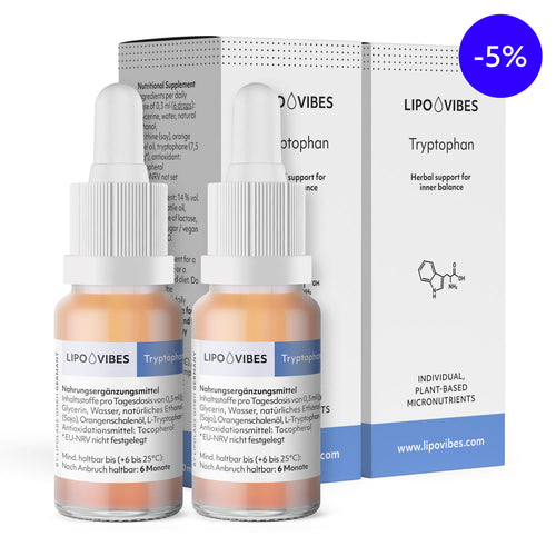 2 Flaschen liposomales LipoVibes Tryptophan in 10 ml Glasflasche